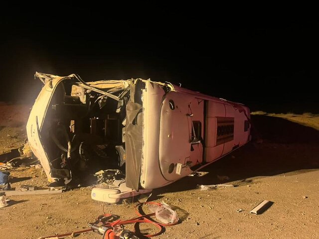 ۱۳ فوتی در حادثه اتوبوس در محور نطنز
